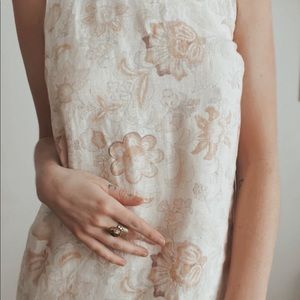 Vintage Paisley Linen Midi Dress